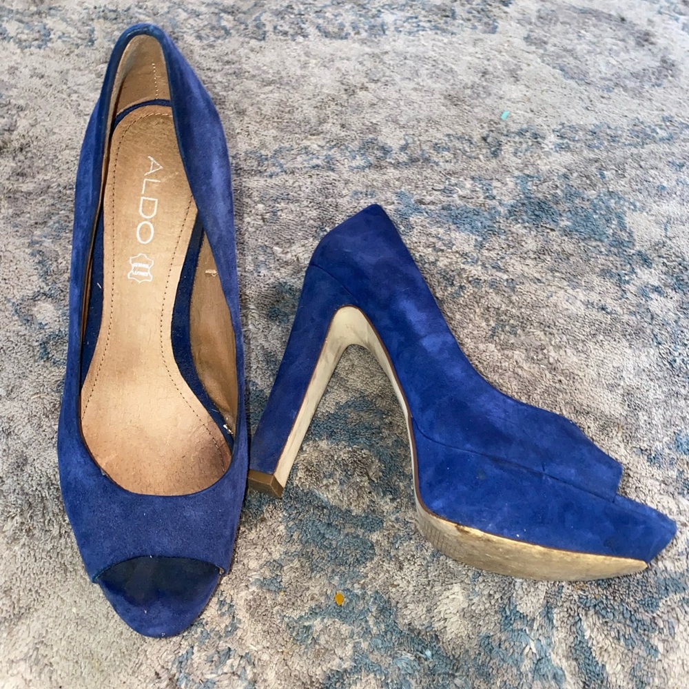 Cobalt Aldo platform heels